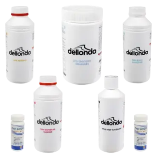 Dellonda Hot Tub/Spa Master Kit with 5 Chemicals & Test Strips [DL87]