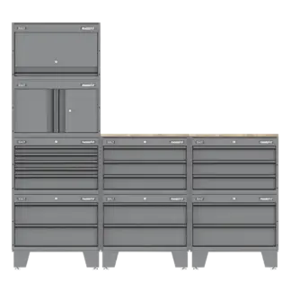 Superline PRO® Connect Modular Storage System with Rubber Wood Worktop 2.03m [APMSCCOMBO2]