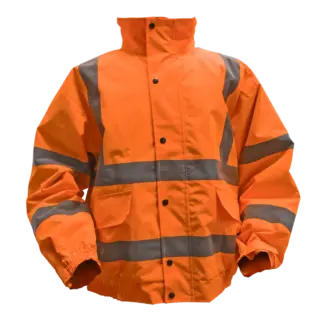 Worksafe® Hi-Vis Orange Jacket with Quilted Lining, Elasticated Waist & Cuffs - XX-Large [802XXLO]