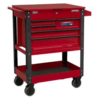 Superline PRO® Heavy-Duty Mobile Tool & Parts Trolley with 5 Drawers & Lockable Top [AP890M]