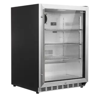 Baridi Outdoor Drinks/Beverage/Bar Fridge with Triple Glazed Door & Security Lock 150L - Stainless Steel [DH439]