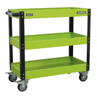 Superline PRO® Heavy-Duty Workshop Trolley 3-Level - Hi-Vis Green [CX110HV]