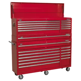 Topchest, Mid-Box Tool Chest & Rollcab Combination 23 Drawer with Ball-Bearing Slides - Red [AP66COMBO1]