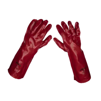 Worksafe® PVC Gauntlets 450mm, Red - Pair [9114]