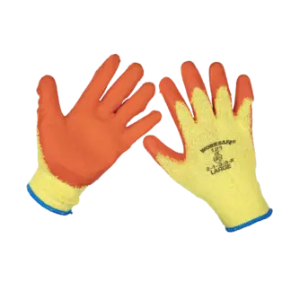 Worksafe® Super Grip Knitted Gloves with Latex Palm, Large - Pair [9121L]