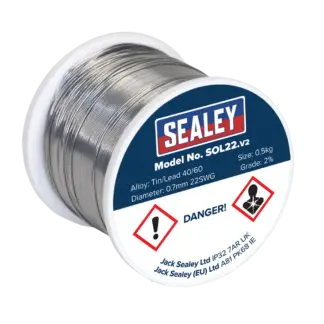 Quick Flow Solder Wire 2% 0.7mm/22SWG 0.5kg Reel [SOL22]