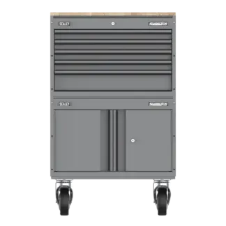 Superline PRO® Connect Modular Storage System with Rubber Wood Worktop 678mm [APMSCCOMBO7]