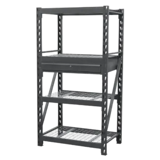 Heavy-Duty Racking Unit with 4 Mesh Shelves & Single Drawer 640kg Capacity Per Level [AP6372COMBO1]
