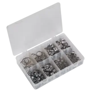 Stainless Steel O-Clip Single Ear Assortment 160pc [AB043SE]