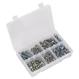 High Tensile Setscrew, Nut & Washer Assortment M6 408pc [AB050SNW]