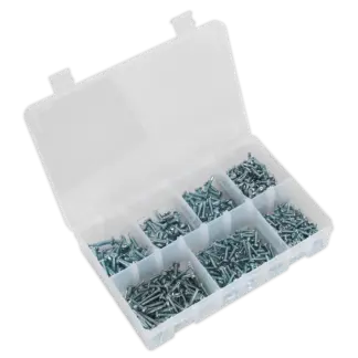 Zinc Plated Self-Drilling Pan Head Phillips Screw Assortment 500pc [AB060SDS]