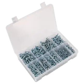 Zinc Plated Self-Tapping Pan Head Pozi Screw Assortment 700pc - DIN 7981CZ [AB063STPH]