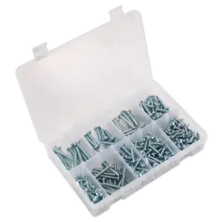 Zinc Plated Self-Tapping Pan Head Pozi Screw Assortment 305pc - DIN 7981CZ [AB064STPP]
