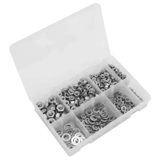 Stainless Steel Nut and Washer Assortment M5-M10 500pc [AB077NW]