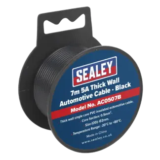 5A Thick Wall Automotive Cable 7m - Black [AC0507B]