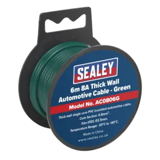 8A Thick Wall Automotive Cable 6m - Green [AC0806G]