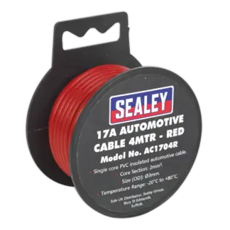 17A Thick Wall Automotive Cable 4m - Red [AC1704R]