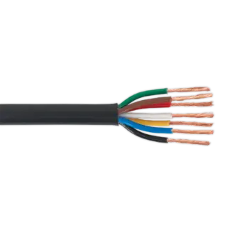 30m Thin Wall Automotive Cable 7 x 0.75mm² 24/0.20mm - Black [AC24207CTH]