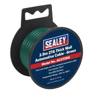27A Thick Wall Automotive Cable 2.5m - Green [AC2725G]