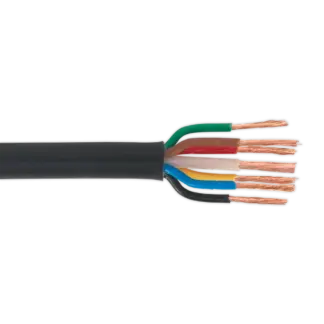 30m Thin Wall Automotive Cable 6 x 1mm² 32/0.20mm, 1 x 2mm² 28/0.30mm - Black [AC28307CTH]