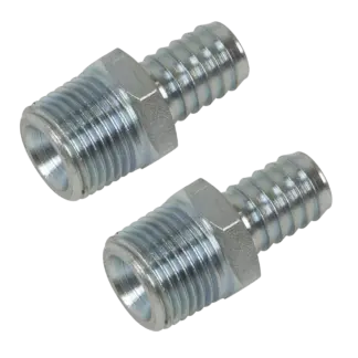 PCL Screwed Tailpiece Male 1/2"BSPT - 1/2" Hose - Pack of 2 [AC99]