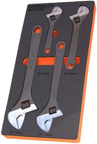 Franklin 4 pce Adjustable Wrench Set 6 8 10 12"