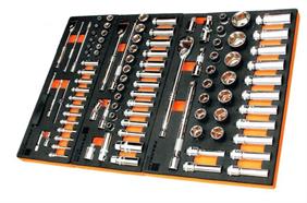 Franklin 98pc Socket Set 1/4" 3/8" 1/2" dr in EVA Foam
