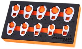 GearF 10 pce 12pt Crowfoot Wrench Set 3/8" dr