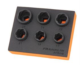 Franklin 6 pce Impact Bolt Extractor Set 1/2" dr