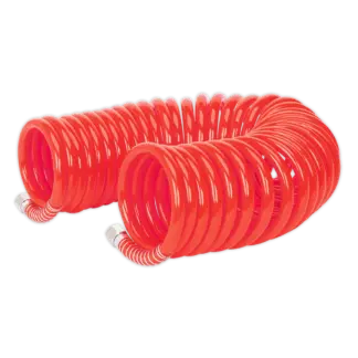 PU Coiled Air Hose with 1/4"BSP Unions 10m x 8mm [AH10C/8]