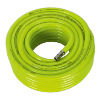 High-Visibility Air Hose with 1/4"BSP Unions 20m x 10mm [AHFC2038]