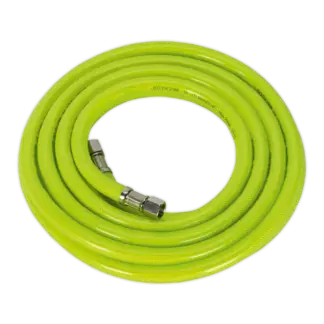 High-Visibility Air Hose with 1/4"BSP Unions 5m x 8mm [AHFC5]