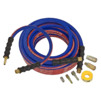 Extra-Heavy-Duty Air Hose Kit with Connectors 15m x 10mm [AHK02]