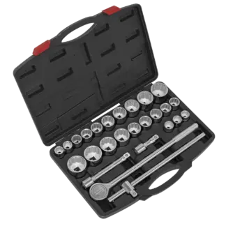 Premier Metric/Imperial Socket Set 3/4"Sq Drive 12-Point 26pc [AK2582]
