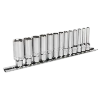 Premier Deep Lock-On™ Socket Set 1/4"Sq Drive 13pc [AK2747]