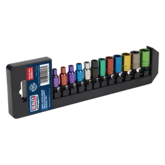 Premier Multi-Coloured Socket Set 1/4"Sq Drive 12pc [AK282]