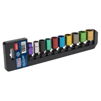 Premier Multi-Coloured Socket Set 3/8"Sq Drive 10pc [AK285]
