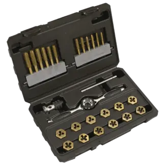 Premier Hexagonal Tap & Die Set 26pc Hexagonal  - Imperial - Titanium Coated [AK3026IMP]