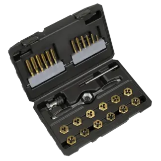 Titanium Coated Hexagonal Tap & Die Set 26pc [AK3026]