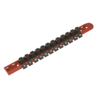 Premier Socket Retaining Rail with 12 Clips 3/8"Sq Drive [AK3812]