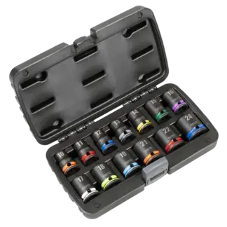 Lock-On™ Impact Socket Set 1/2"Sq Drive 13pc 6pt Metric [AK56160M]