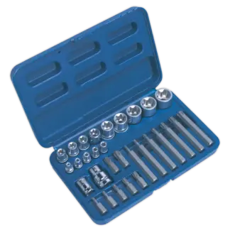 Premier TRX-Star* Socket & Bit Set 1/4", 3/8" & 1/2"Sq Drive 30pc [AK619]