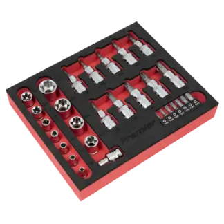 Premier TRX-Star* Socket & Security Bit Set 1/4"Sq & 3/8"Sq Drive 29pc [AK6193]