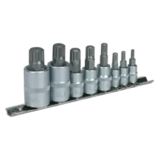 Premier Spline Socket Bit Set 1/4", 3/8" & 1/2"Sq Drive 8pc [AK6214]