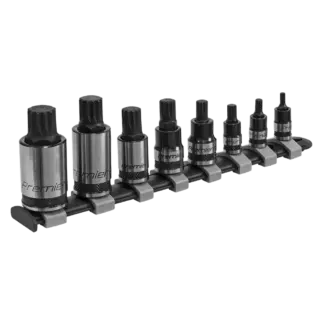 Premier Black Spline Socket Bit Set 1/4", 3/8" & 1/2"Sq Drive 8pc [AK6214B]