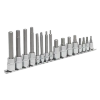 Premier Hex Socket Bit Set 1/4" & 3/8"Sq Drive 16pc [AK6219]