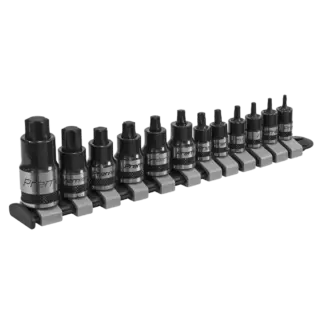 Premier Black Stubby TRX-Star* Socket Bit Set 1/4", 3/8" & 1/2"Sq Drive 12pc [AK6228B]