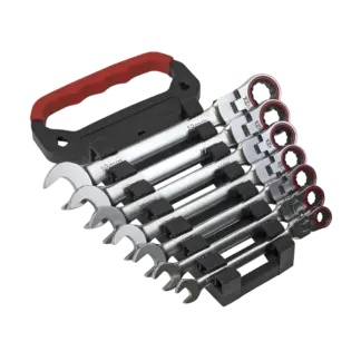 Premier Platinum Flexi-Head Ratchet Combination Spanner Set 7pc [AK63943]