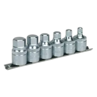 Premier Stubby Hex Socket Bit Set with Rail 1/2"Sq Drive 6pc [AK6561]