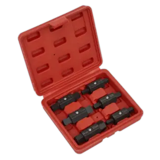 Double End Oil Drain Plug Key Set 6pc [AK658]